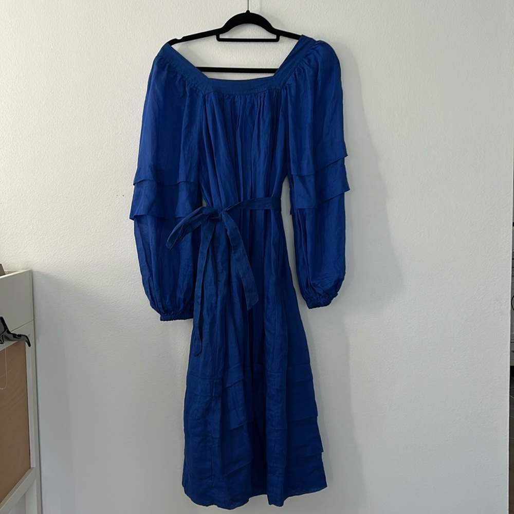 Banana republic blue long sleeve maxi dress. Size xs.